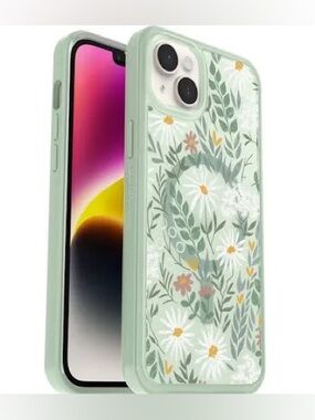 OtterBox Mint Green Floral Protective Case for iPhone 14 Pro Max
